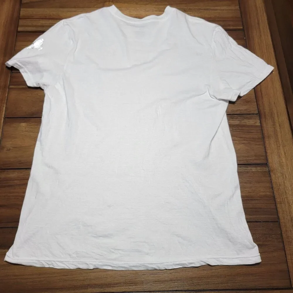 True Religion Arm Logo SS White Unisex Tee - Size Large